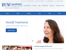 Tablet Screenshot of aestheticbeautycentre.co.uk